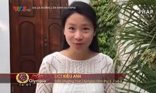 Nữ MC Kiều Anh duy trì công việc làm MC Đường lên đỉnh Olympia suốt mùa 7 và quý I mùa 8. Sau đó, cô cũng đành gác lại công việc ở nhà đài để lên đường sang Pháp du học.