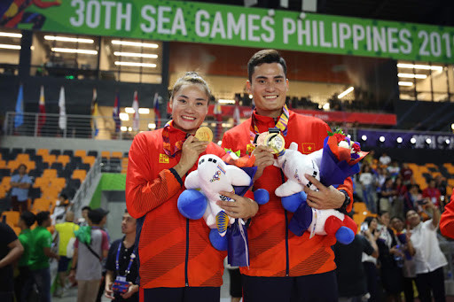 Hai em trong một nhà là niềm tự hào của điền kinh Việt Nam đã mang về rất nhiều huy chương ở đấu trường SEA Games