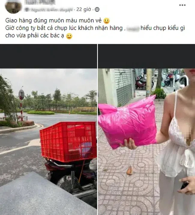 Ngay sau khi những hình ảnh hội chị em ăn mặc phản cảm đi nhận hàng online lên sóng đã gây ra loạt ý kiến trái chiều.