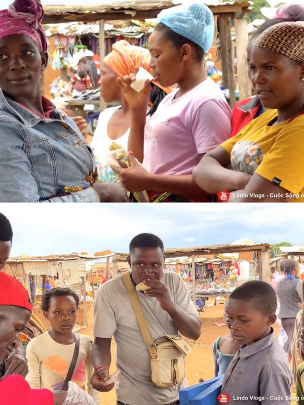 Đặc biệt, trong clip bán ngô luộc Lindo còn chào hàng không khác gì người Việt: “Trời mưa ăn ngô luộc ngon lắm mọi người ơi. Mua nhanh nào mọi người ơi”.