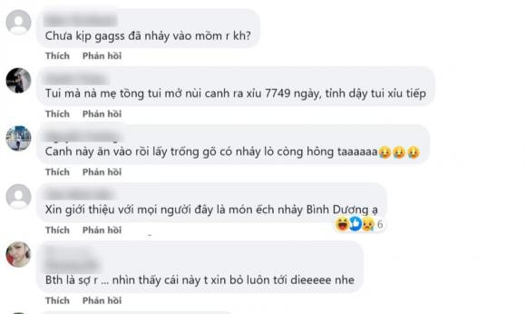Một dân mạng để lại bình luận: "Tui mà là mẹ chồng tui mở nùi canh ra xỉu 7749 ngày, tỉnh dậy xỉu tiếp"....