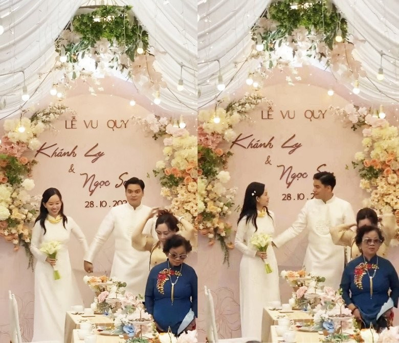 Dù ăn mặc đơn giản nhưng chất liệu tạo nên chiếc áo dài của Ly Kute cũng được đánh giá khá cao bởi độ dày dặn, tạo nên sự dịu dàng cho nàng hot girl.