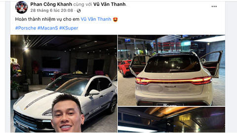 Cộng giá niêm yết cùng các khoản thuế, phí, giá lăn bánh tại Hà Nội của Porsche Macan phiên bản S mà Vũ Văn Thanh vừa tậu lên tới 4,3 tỷ đồng.