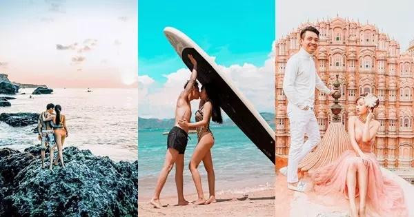 Cụ thể, Mina Phạm ngả người hết cỡ về phía sau, Minh Nhựa một tay khoe túi xách, tay còn lại làm điểm tựa cho bà xã. Trông khá nhọc nhằn nhưng có vẻ chẳng làm khó được vị đại gia.