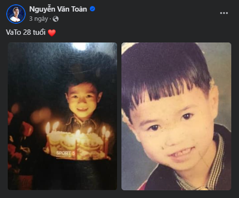 Văn Toàn đã xa nhà từ nhỏ để theo đuổi sự nghiệp bóng đá. Số lần anh đón sinh nhật bên cạnh đồng đội, câu lạc bộ hay đội tuyển còn nhiều hơn những lần anh ở bên gia đình trong ngày ý nghĩa của mình.