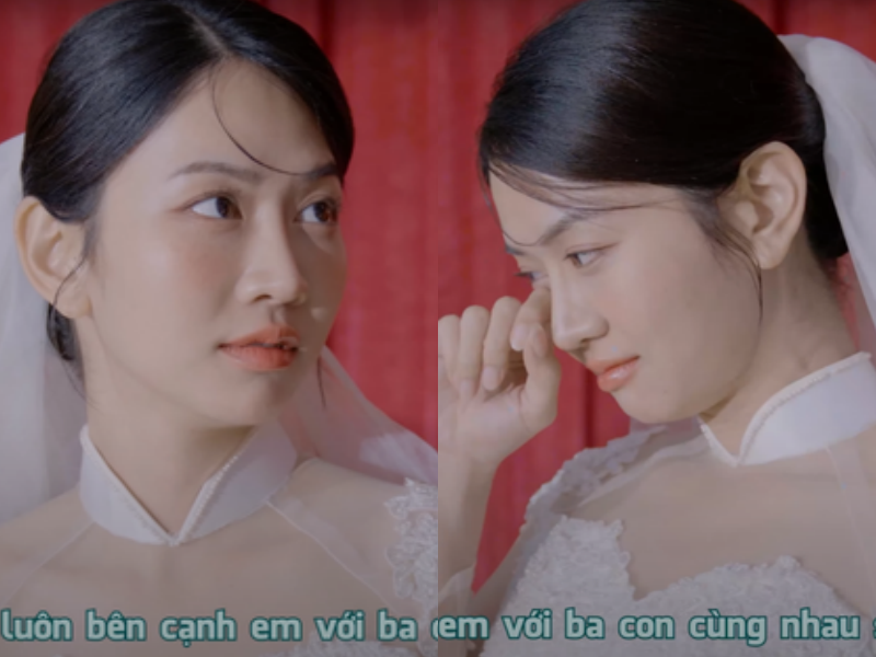 Kết hợp cùng lớp trang điểm nhẹ nhàng, nữ diễn viên đã toát lên vẻ đẹp trong trẻo, nữ tính nhưng không kém phần quyến rũ.