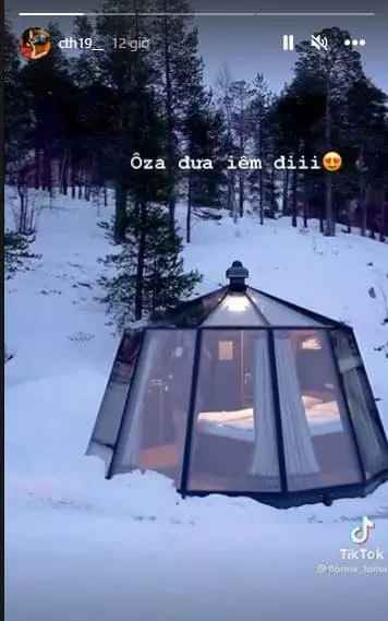 Mới đây trên story Facebook, Chu Thanh Huyền - bạn gái Quang Hải đã có cập nhật mới. Cô tiết lộ đang ở trong căn phòng thiết kế độc đáo, nhìn như một khối cầu.