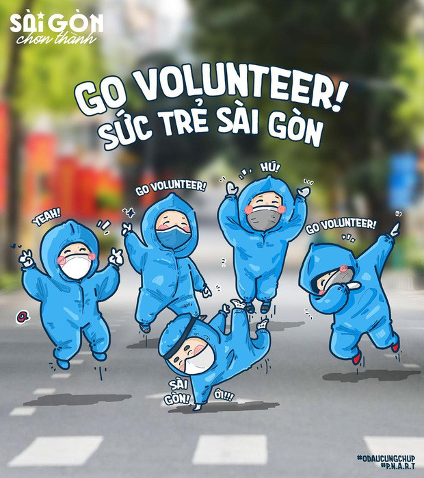 Cũng chính từ động lực, mong muốn lan tỏa năng lượng tích cực đến cho mọi người cũng như tiếp thêm động lực gửi đến các bạn tình nguyện viên tuyến đầu khiến cả hai làm việc cực kỳ trơn tru và sớm cho ra đời những bức tranh được dân mạng đón nhận nhiệt tình.