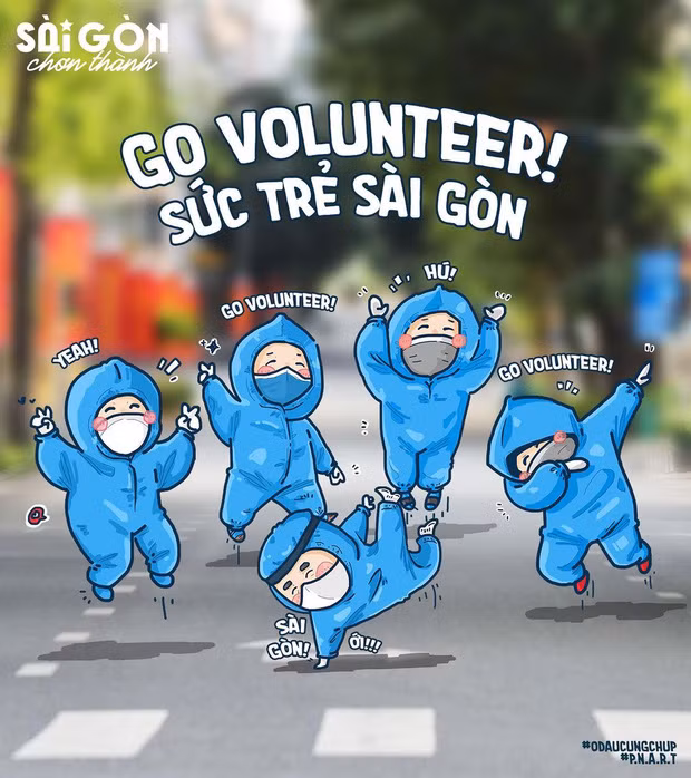 Cũng chính từ động lực, mong muốn lan tỏa năng lượng tích cực đến cho mọi người cũng như tiếp thêm động lực gửi đến các bạn tình nguyện viên tuyến đầu khiến cả hai làm việc cực kỳ trơn tru và sớm cho ra đời những bức tranh được dân mạng đón nhận nhiệt tình.