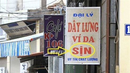 Tuy nhiên, không phải bất cứ tấm biển quảng cáo nào cũng được viết đúng chính tả và nó khiến người đi đường phải ôm bụng cười. Thậm chí, một số người còn phải dừng lại để xem kĩ lỗi sai chính tả.