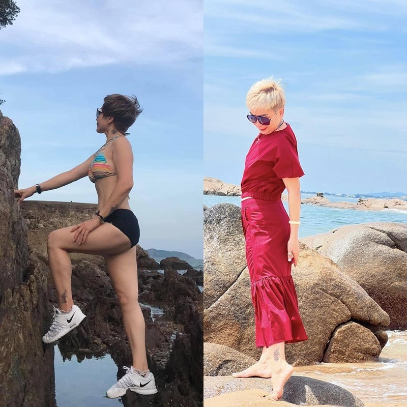 Dù khó tránh khỏi sự xuất hiện của các vết chân chim nhưng làn da của cô Hạnh Nguyễn vẫn sở hữu độ mềm mại, căng bóng đáng ngưỡng mộ.