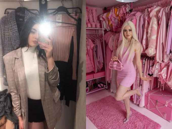 Hiện tại, Katie có tủ quần áo kết hợp phòng thay đồ phủ đầy màu hồng. Mỗi tháng, cô sẽ chi đa số tiền lương vào việc mua sắm.