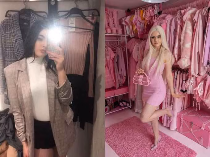 Hiện tại, Katie có tủ quần áo kết hợp phòng thay đồ phủ đầy màu hồng. Mỗi tháng, cô sẽ chi đa số tiền lương vào việc mua sắm.