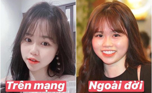 Cũng chính sự xuất hiện trong Lễ trao giải Quả Bóng Vàng Việt Nam 2019, bạn gái mới Quang Hải bị dân mạng soi tới nhan sắc ngoài đời khác xa với ảnh trên mạng qua những góc chụp của dàn phóng viên tại sự kiện.