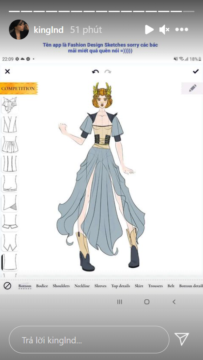 Nhìn qua bức tranh đang vẽ dở, có thể thấy nữ streamer vẽ khá tỉ mỉ, cẩn thận và trông khá đẹp mắt.