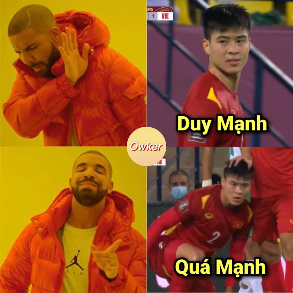 "Anh ấy tên là Duy Mạnh và anh ấy quá mạnh khiến đội bạn phải nhờ tới VAR và trọng tài chính để đuổi anh ấy ra khỏi sân"