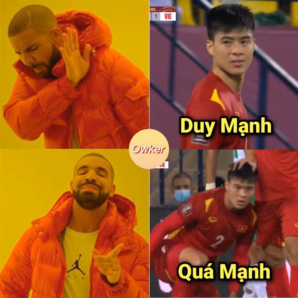 "Anh ấy tên là Duy Mạnh và anh ấy quá mạnh khiến đội bạn phải nhờ tới VAR và trọng tài chính để đuổi anh ấy ra khỏi sân"