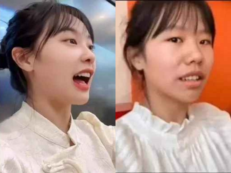 Bức ảnh mặt mộc của cô gái được cư dân mạng truyền tay nhau.