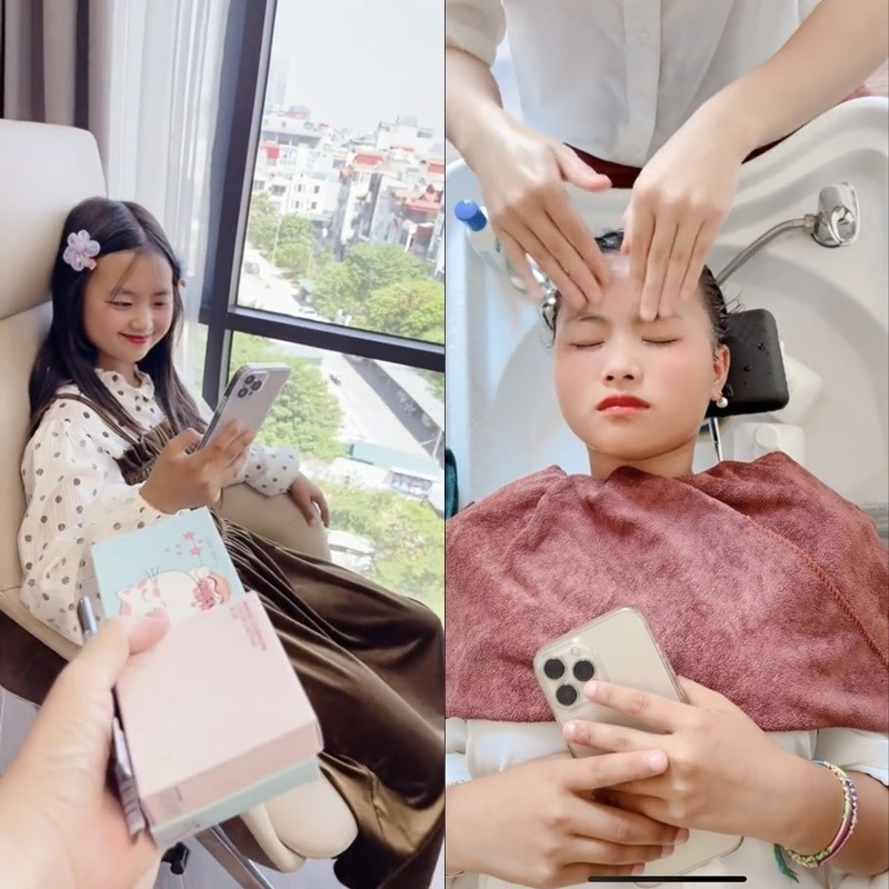 Thời gian gần đây, Phúng Phính trở thành người mẫu độc quyền của một công ty tại Hà Nội. Cô bé 16 tuổi được đưa xuống Thủ đô, được đi du lịch khắp nơi, được ăn diện sành điệu và sử dụng iPhone 14 đắt đỏ.