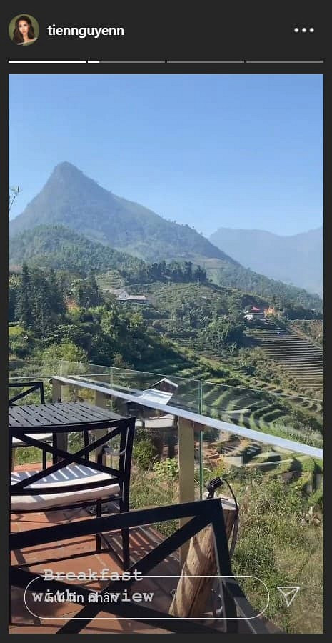 Ngoài những chuyến bay tới Hà Nội để công tác và thăm thú ngắn ngày, hiếm khi Tiên Nguyễn đi du lịch ở miền Bắc. Sự xuất hiện của cô tại Sa Pa khiến cư dân mạng tò mò về địa điểm mà rich kid này đặt chân đến.