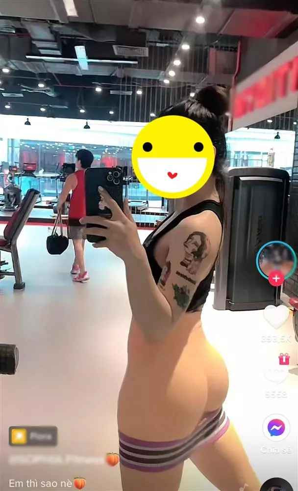Khoe vong 3 trai dao, gai xinh dien do tap gym mac nhu khong