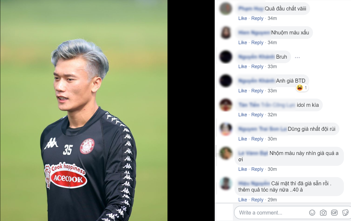 Tuy nhiên có vẻ như model này không phù hợp với thủ môn Bùi Tiến Dũng cho lắm.