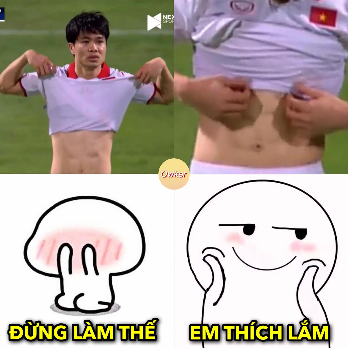 Chán soi tóc đối thủ, Công Phượng lại khoe bụng múi "sầu riêng".