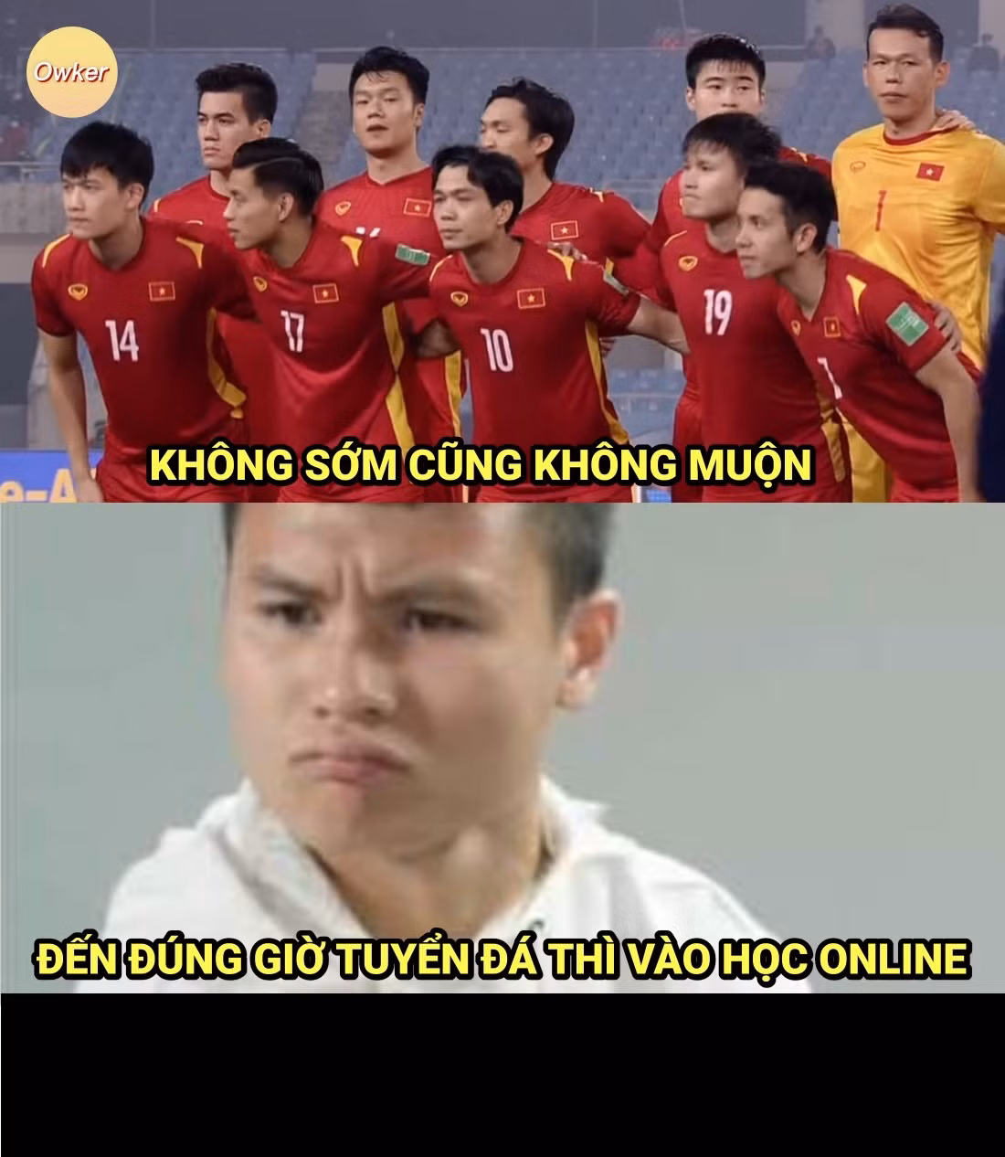 Đội tuyển Việt Nam bắt đầu AFF Cup 2020 bằng trận đấu với đối thủ "chiếu dưới" là Lào. Nhưng giờ đá của các học trò HLV Park Hang Seo lại trùng với giờ học online của các fan đang còn ngồi trên ghế nhà trường.