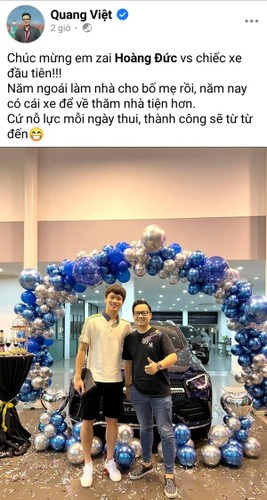 Năm 2022, tiền vệ Hoàng Đức đã mạnh tay mua chiếc siêu xe Mercedes-Benz GLC có giá trị khoảng 2,6 tỷ đồng sau nhiều năm cố gắng theo đuổi sự nghiệp "quần đùi áo số".