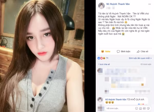 Theo sự "săn lùng" của CĐM, cô gái giống Ngân 98 này có tên là Võ Huỳnh Thanh Vân, người được biết đến với biệt danh "hot girl phố đi bộ" lừng lẫy một thời trên Facebook.