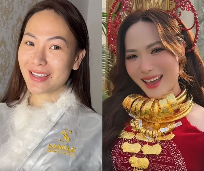 Co dau Can Tho deo 20 cay vang co man bien hinh gay sot