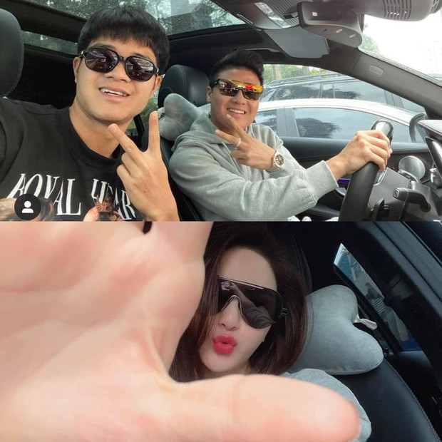 Chỉ một khoảng thời gian ngắn sau, hình ảnh Thanh Huyền check-in trong một chiếc xe có nội thất y như chiếc Mẹc huyền thoại của Quang Hải được dân mạng tìm ra