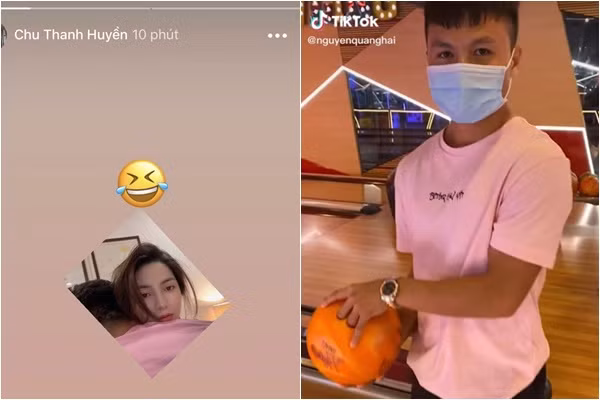 Một lần khác, Thanh Huyền tiếp tục cho một chàng trai áo hồng lên sóng. Trùng hợp sao, tủ đồ của Quang Hải lại có kha khá trang phục cùng tone