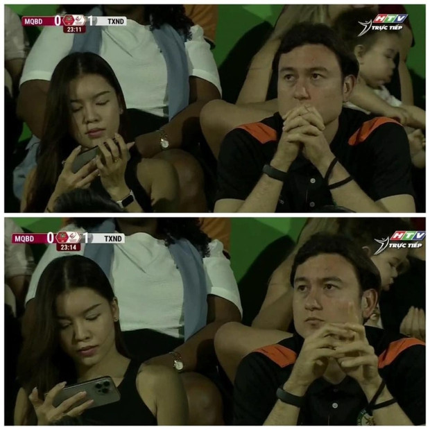 Lượt trận vòng 10 V.League 2023/2024 giữa CLB Bình Định và CLB Nam Định trên sân Quy Nhơn. Chung cuộc CLB Bình Định giành chiến thắng 2-1 trước đội khách. Tuy nhiên điều khiến người hâm mộ chú ý là cặp đôi Đặng Văn Lâm và Yến Xuân trên khán đài.