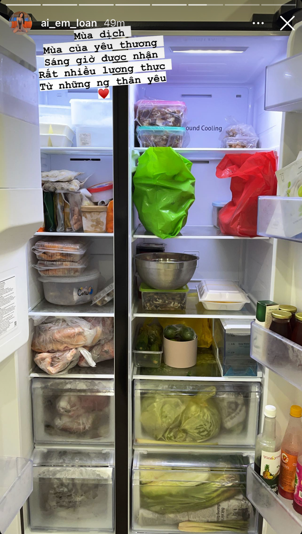 Lê Loan - chị đẹp đi siêu xe màu gì mặc outfit màu đó mới đây tiết lộ chiếc tủ lạnh đang phải hoạt động hết công sức của nhà mình.