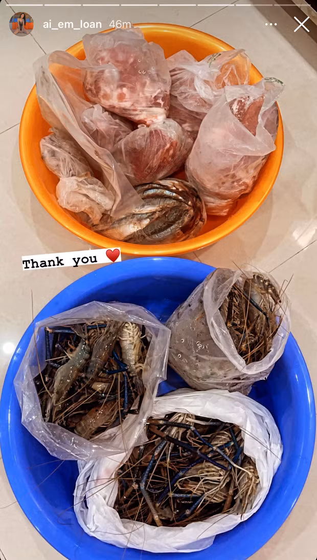 Ở trường hợp của Loan Lê thì có quá nhiều người yêu thương đồng nghĩa với quá nhiều đồ ăn "tiếp tế".