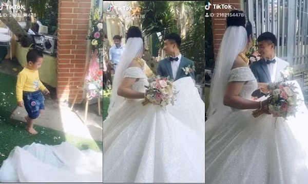 Cùng chung tình cảnh có chị gái đi lấy chồng, một cậu bé cũng khóc hết nước mắt, còn trốn vào một góc nhà, ai dỗ thế nào cũng không chịu nghe.