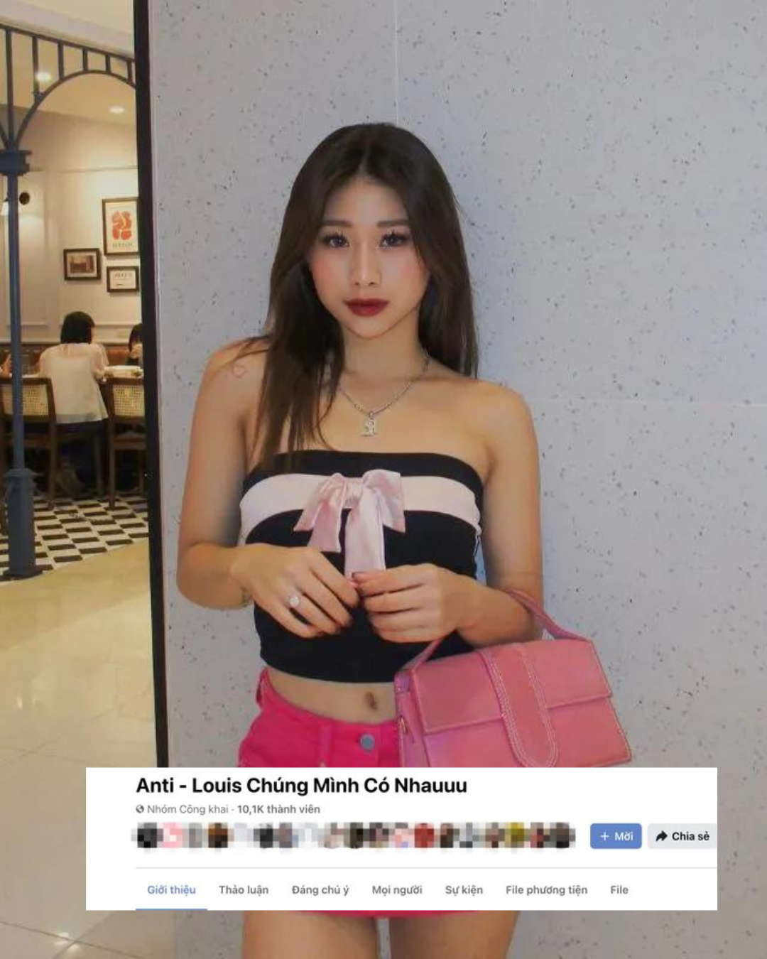 Đáng chú ý nhất khi mới đây, trên Facebook xuất hiện group anti cô với tên: "Anti - Louis chúng mình có nhau". Theo mô tả, group chỉ mới được thành lập từ ngày 30/5 nhưng hiện tại, số thành viên đã tăng lên hơn 10.000 người sau 2 ngày.