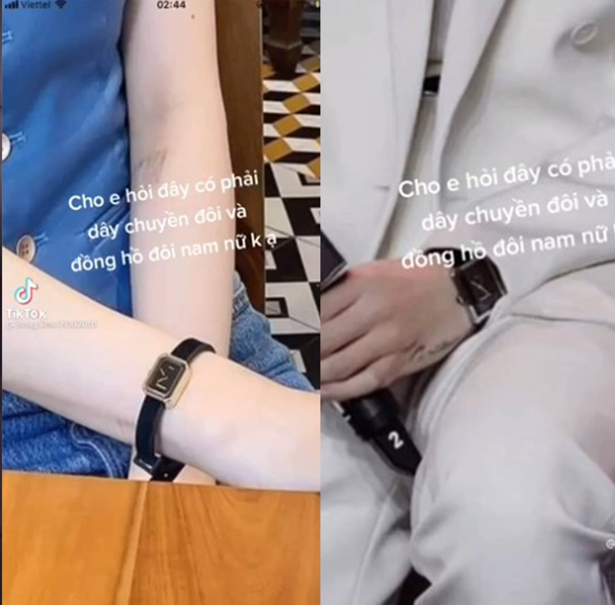 Được biết, một tài khoản Tiktok đã đăng tải hình ảnh Thiều Bảo Trâm cùng Sơn Tùng M-TP có đeo một chiếc đồng hồ khá tương đồng nhau.