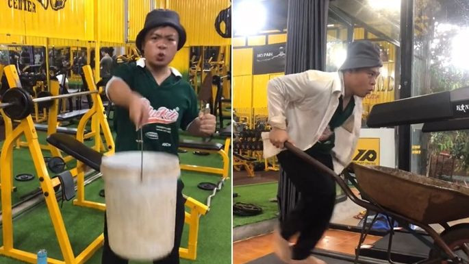 Theo tìm hiểu, chủ nhân của đoạn clip tập gym chuẩn "học trò" thầy Lộc Fuho trên là của TikToker có nickname Tít Chờ Hoàng (@hihoang289).