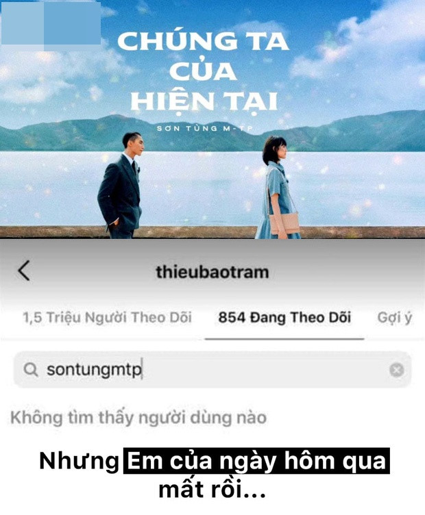 Nhiều fan của cặp đôi Sơn Tùng - Thiều Bảo Trâm chắc đang tự nhẩm giai điệu "Chắc Ai Đó Sẽ Về Thôi" với hy vọng Thiều Bảo Trâm sẽ follow lại Sơn Tùng trong thời gian tới.