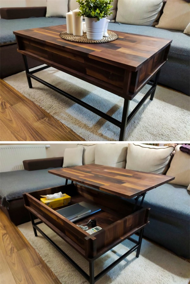 Tận dụng không gian một cách thông minh với chiếc bàn trà đa chức năng