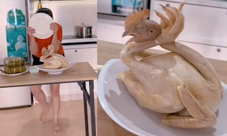 Tư thế Yoga của gà thường thấy trong những dịp lễ, Tết.