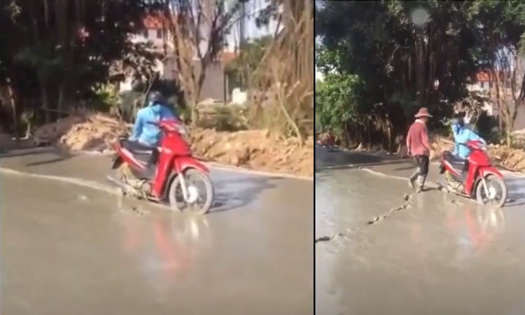Xem hình ảnh trên, nhiều cư dân mạng đặt dấu hỏi tại sao những người trên lại làm như vậy. Vì không nhìn rõ hay cố tình muốn thử sức?