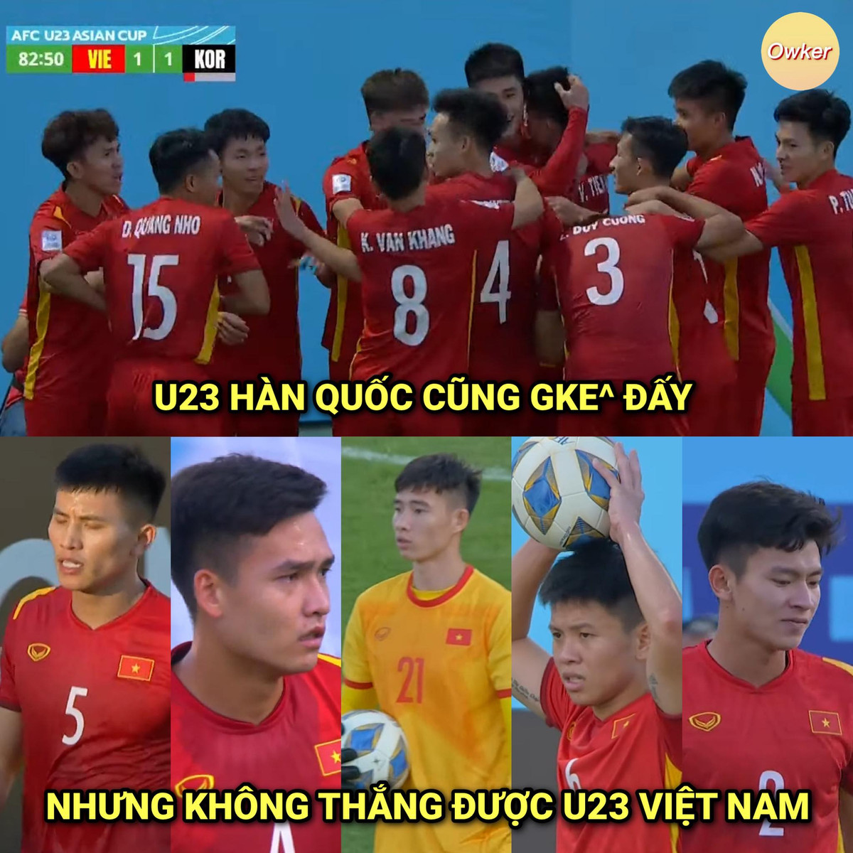 Dù có khá nhiều cầu thủ đang thi đấu tại châu Âu nhưng U23 Hàn Quốc kiêm ĐKVĐ U23 châu Á không thể thắng được U23 Việt Nam.