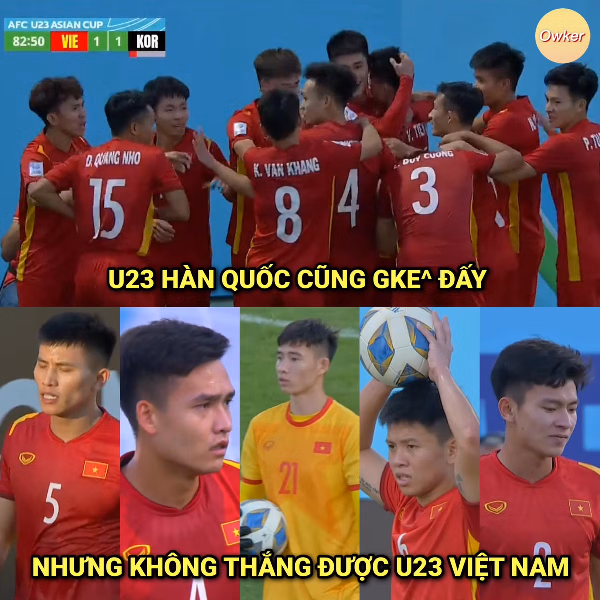 Dù có khá nhiều cầu thủ đang thi đấu tại châu Âu nhưng U23 Hàn Quốc kiêm ĐKVĐ U23 châu Á không thể thắng được U23 Việt Nam.