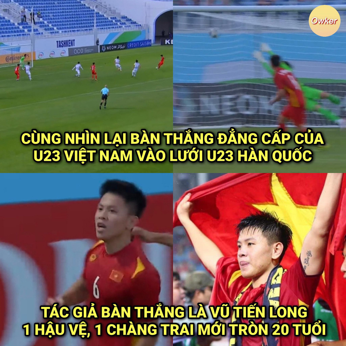 1 hậu về mới tròn 20 tuổi đã có pha ghi bàn cực đẹp vào lưới U23 Hàn Quốc giúp U23 Việt Nam có trận hòa quý hơn vàng.