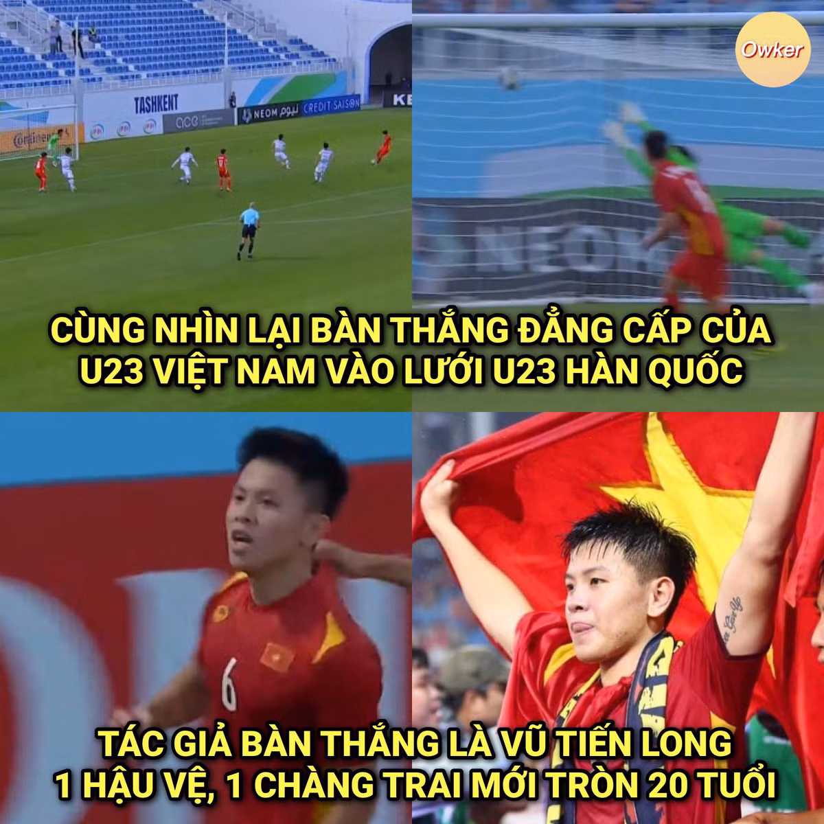 1 hậu về mới tròn 20 tuổi đã có pha ghi bàn cực đẹp vào lưới U23 Hàn Quốc giúp U23 Việt Nam có trận hòa quý hơn vàng.