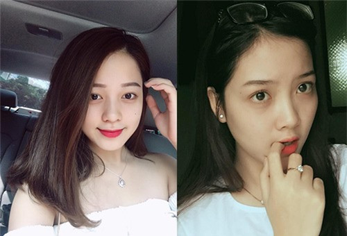 Còn Lê Uyên cô nàng còn lại được chú ý nhờ nét mặt dịu hiền, đúng kiểu "cô dâu trong mộng" của nhiều chàng trai. Cũng giống như cô bạn thân, ngoài đời Uyên cũng gây thiện cảm bởi nét đẹp trong trẻo, tô son điểm phấn nhẹ nhàng, phù hợp.