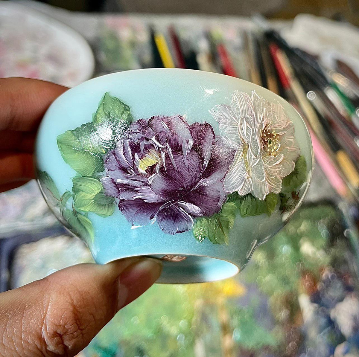 Ky thuat ve gom dieu luyen cua hoa si Viet dep sieu thuc-Hinh-3